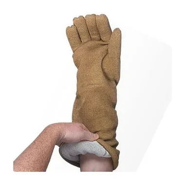 QRP Qualatherm Heat & Cold Resistant Electrostatic Dissipative (ESD) Glove w/PBI Outer Shell Nylon / Wool Lining – 18″ – Brown – 1/CS – 330-PIP-55G