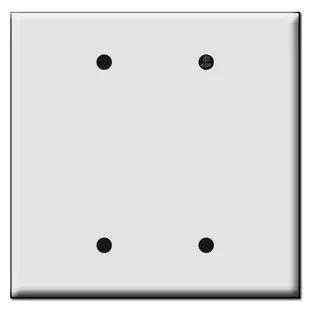 Quality Double Blank Plastic Mid Size Wall Switch Plates