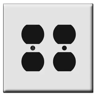 Quality Double Outlet Plastic Mid Size Wall Switch Plates