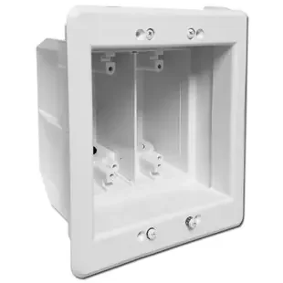 Recessed Electrical Box for Deep Outlets & Cables 2-Gang