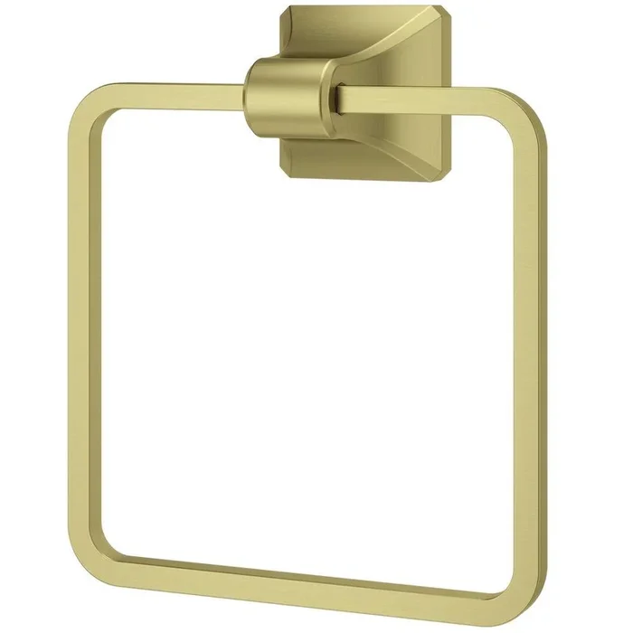 Rectangular Closed Towel Ring in Brushed Gold by Pfister