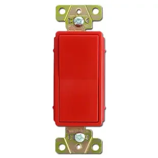 Red 3 Way 20A Decorator Rocker Switch Pass & Seymour 2623