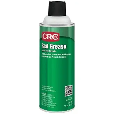 Red Grease Heavy Duty Formula, 16 oz Aerosol Can, 11 wt oz, NLGI Grade 2