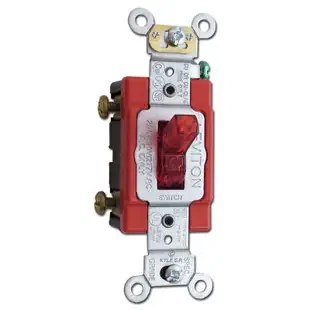 Red Lighted Switch – Toggle Illuminated When OFF 20A