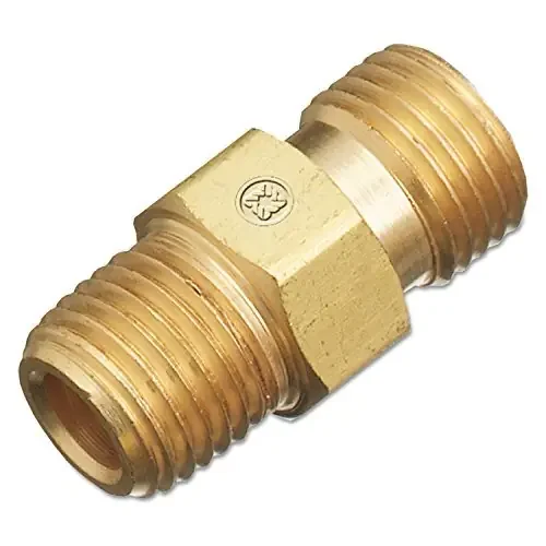 Regulator Outlet Bushing, 200 psi, Brass, D-Size, 3/4 in (NPT) RH, Male, Oxygen