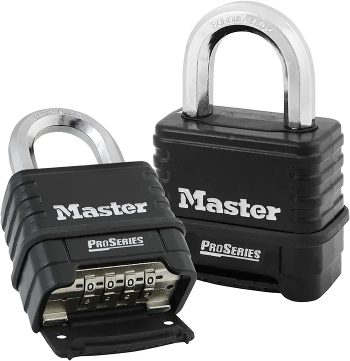 Resettable Black Die-Cast Padlock Boxed by Master Lock
