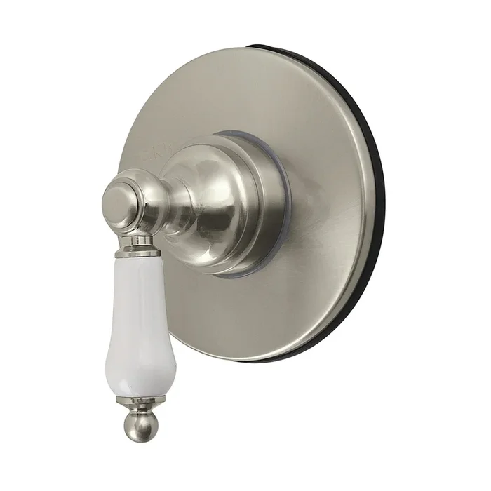 Restoration Single-Handle Six-Way Diverter Valve with Round Trim Kit, Brushed Nickel