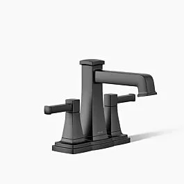 Riff Centerset bathroom sink faucet, 1.2 gpm Deck Mounted in Matte Black