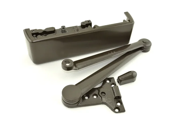 Right Hand Heavy Duty Parallel Arm Spring Cush Push Side Mount Adjustable 1-5 Door Closer – LCN 695 Dark Bronze Finish