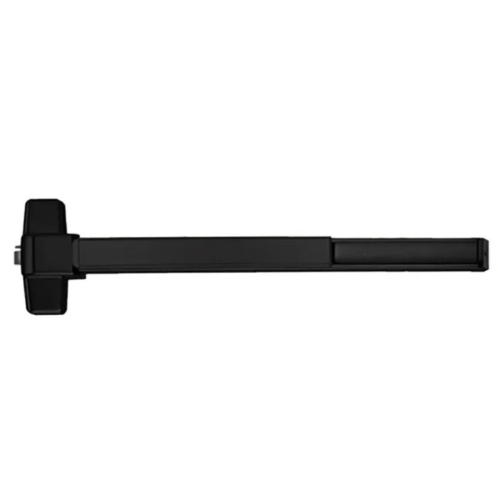 Rim Exit Device, Fire Rated, Less Trim, Hex Key Dogging, 48 in, Grade 1, Flat Black Powder Coat