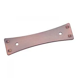 RK International Bent Rectangle 3″ (76mm) Center-to-Center, 4-5/8″ (117.5mm) Overall Length, Distressed Copper Backplate