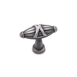 RK International Small Crossed Indian Drum T-Knob 1-11/16″ (43mm) Overall Length in Distressed Nickel