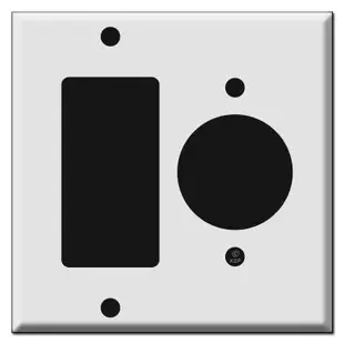 Rocker + 1.62″ 20A TL Round Outlet Cover Plates