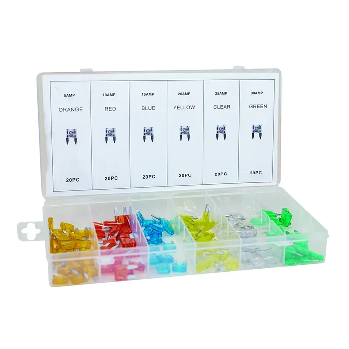 Rodac RDFA400 100-Piece Mini ATO Fuse Set, Assorted Colors