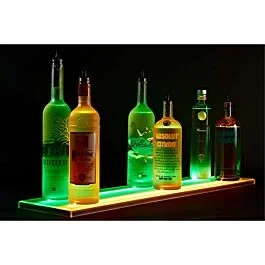 Rok Hardware Double Standard 72″ (1830mm) Wide LED Liquor Shelf with Wall Mount Brackets