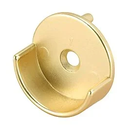 Rok Hardware Open Pin Mount Support for 1-5/16″ Aluminum Round Rods, Dull Brass