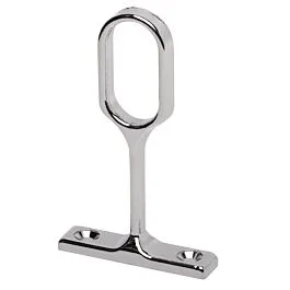 Rok Hardware Oval Closet Rod Center Support, Chrome Finish, Heavy Duty Cast Iron Bracket Reinforcement, 1-1/8″ (29mm) x 5/8″ (16mm), Screws Included – ROCSCH