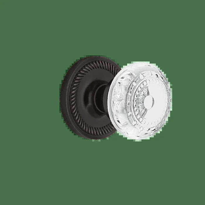 Rope Rosette with Crystal Meadows Knob – Timeless Bronze