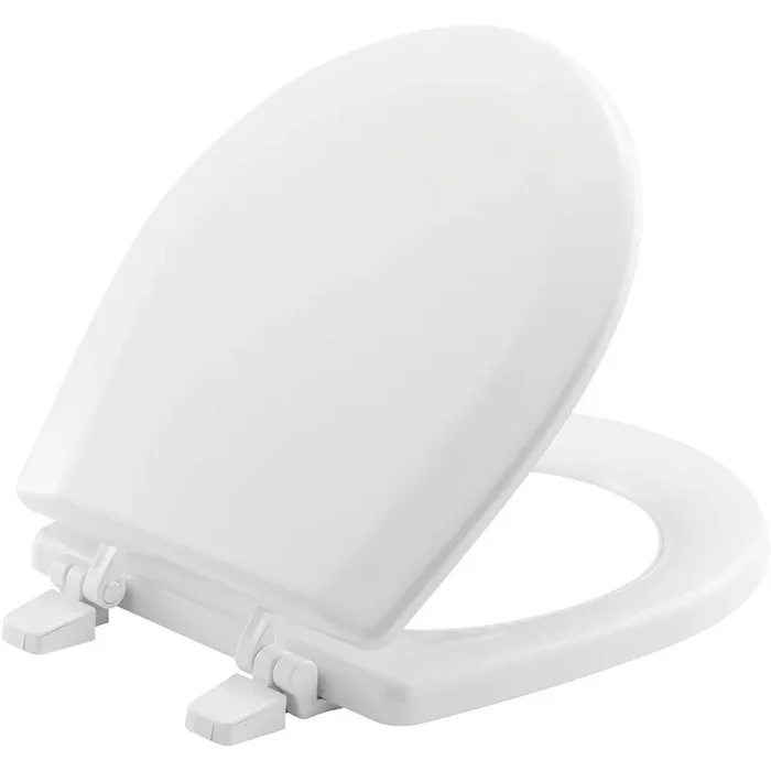 Round Closed Front Toilet Seat with Cover – White by Bemis
