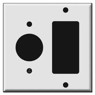 Round Outlet Plus Decora Rocker GFCI Receptacle Cover Plates