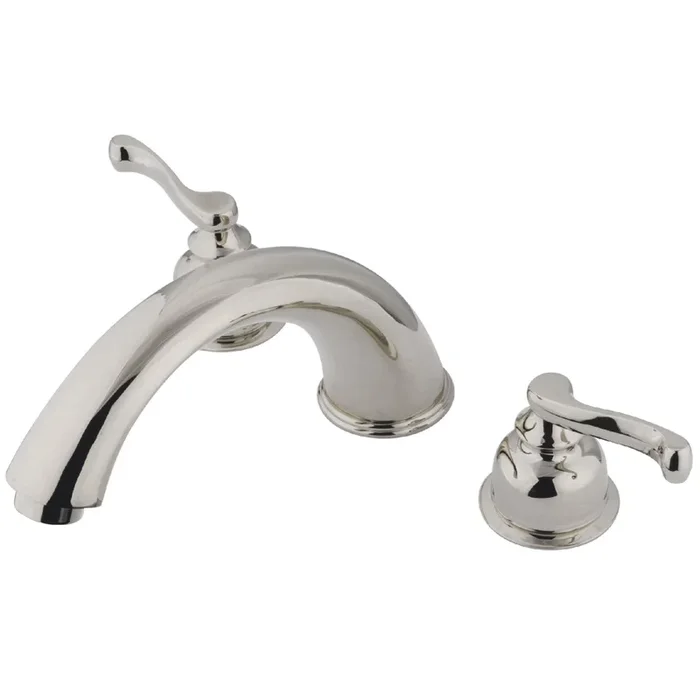 Royale Two-Handle Deck Mount Roman Tub Faucet, Brushed Nickel – Kingston Brass