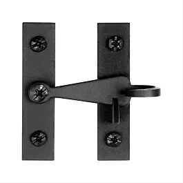Rustic 2-5/8″ (67mm) Overall Length Curved Tip Forged Iron Latch, Flat Black