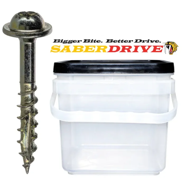 SaberDrive¨ Yellow Zinc T-20 Star Drive Round Washer Head Cabinet Screws