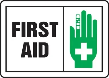 Safety Sign: First Aid 7″ x 10″ Accu-Shield 1/Each – MFSD594XP