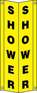 Safety Sign: Shower 3D 36″ x 6″ Panel 1/Each – MFSD962