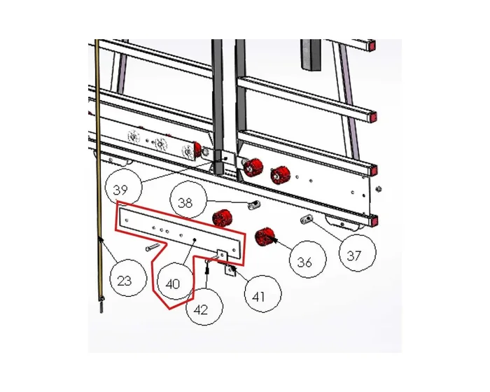 Safety Speed Roller Carriage Face Plate (right side) Model H PS13A