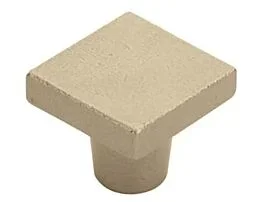 Sandcast Rustic Modern Square Tumbled White Bronze Cabinet Hardware Knob, 1-5/8″ Diameter, Emtek