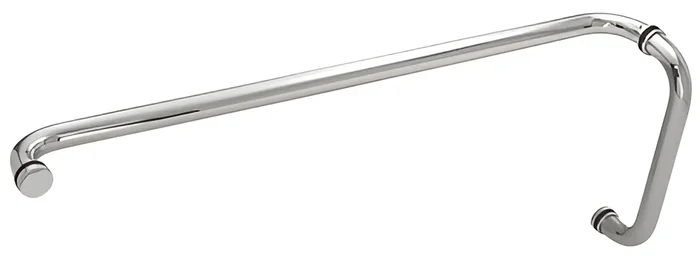 Satin Anodized 12″ x 28″ Back-to-Back Straight Combination Push and Pull Handle Set by C.R. Laurence