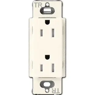 Satin Biscuit Decorator Outlet 15A Tamper Resistant – Lutron Claro