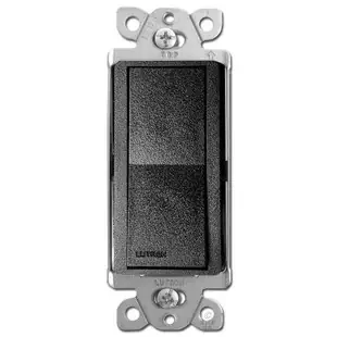 Satin Black 4-Way Rocker Switch – Lutron Midnight