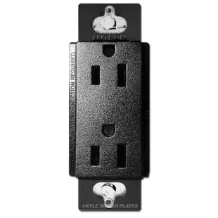 Satin Black Decor Outlet 15A – Lutron Claro Midnight