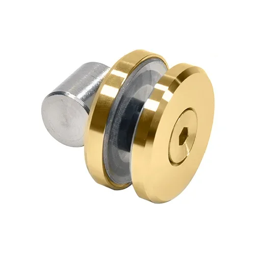 Satin Brass Replacement Fixed Panel Fitting for Crescent Series Sliding System