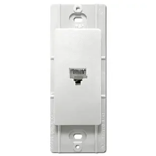 Satin Phone Jack Wall Plate Insert – Lutron Snow White