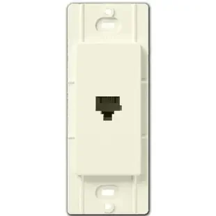 Satin Phone Jack Wallplate Insert – Lutron Biscuit