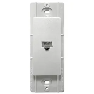 Satin Phone Jack Wallplate Insert – Lutron Mist Gray