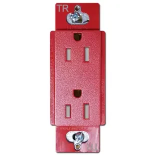 Satin Red Decor Receptacle 15A TR – Lutron Claro Hot