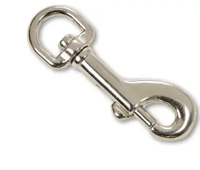 SCC SWIVEL EYE BOLT SNAP NICKEL 3/8