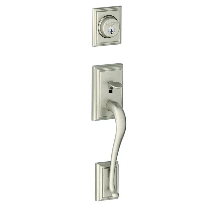 Schlage Custom Addison Exterior Active Handleset – Satin Nickel Finish