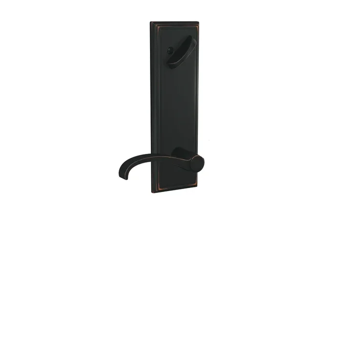 Schlage Custom Whitney Lever with Addison Escutcheon – Aged Bronze Finish