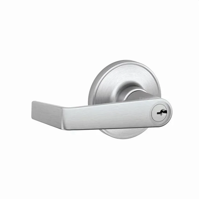 Schlage Marin Lever Entry Lock with C Keyway – Satin Chrome Finish