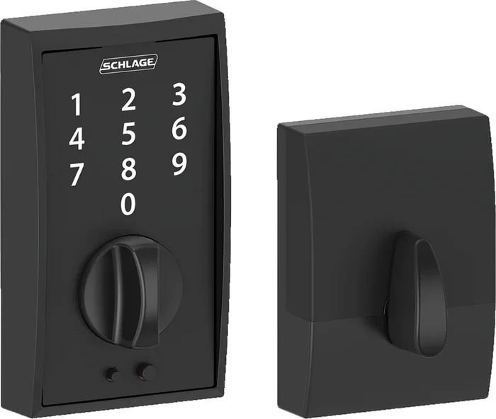 Schlage Touch Keypad Deadbolt Camelot – Keyless Entry, Matte Black