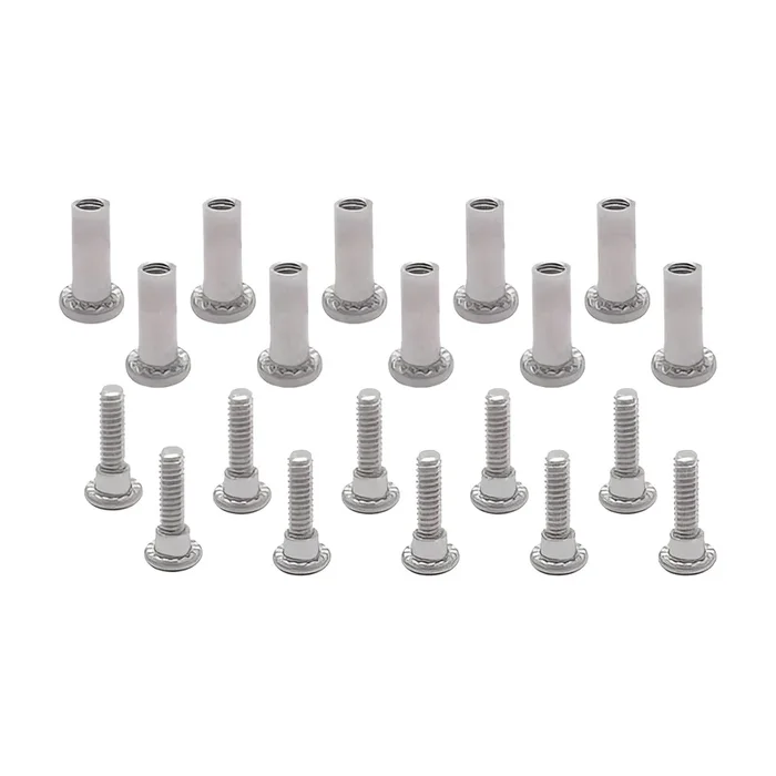 Screw Pack – Continuous U-bracket 3/4″ Or 7/8″ Stainless (6lp) by Jacknob