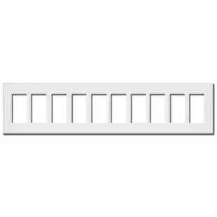 Screwless 10-Decora Rocker Switch Cover Plate – White Lutron Plastic