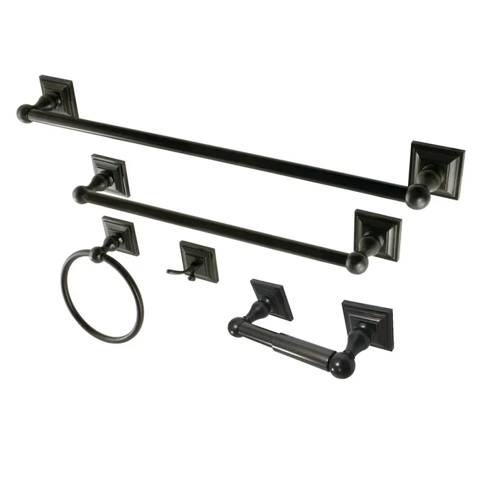 Serano 5-Piece Towel Bars Bathroom Accessory Set – Oil Rubbed Bronze
