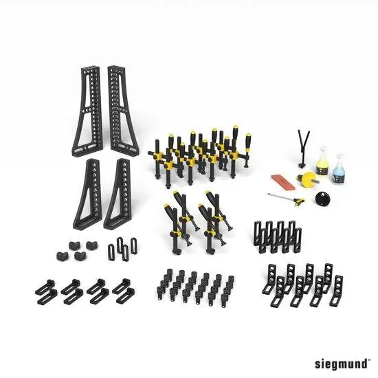 Set 3, 72 Piece Accessory Kit for Siegmund System 16 Welding Tables