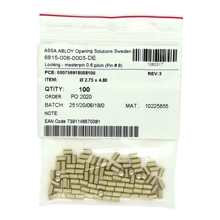 SFIC Master Pin 8 – 100/Bag by Assa Abloy Inc.